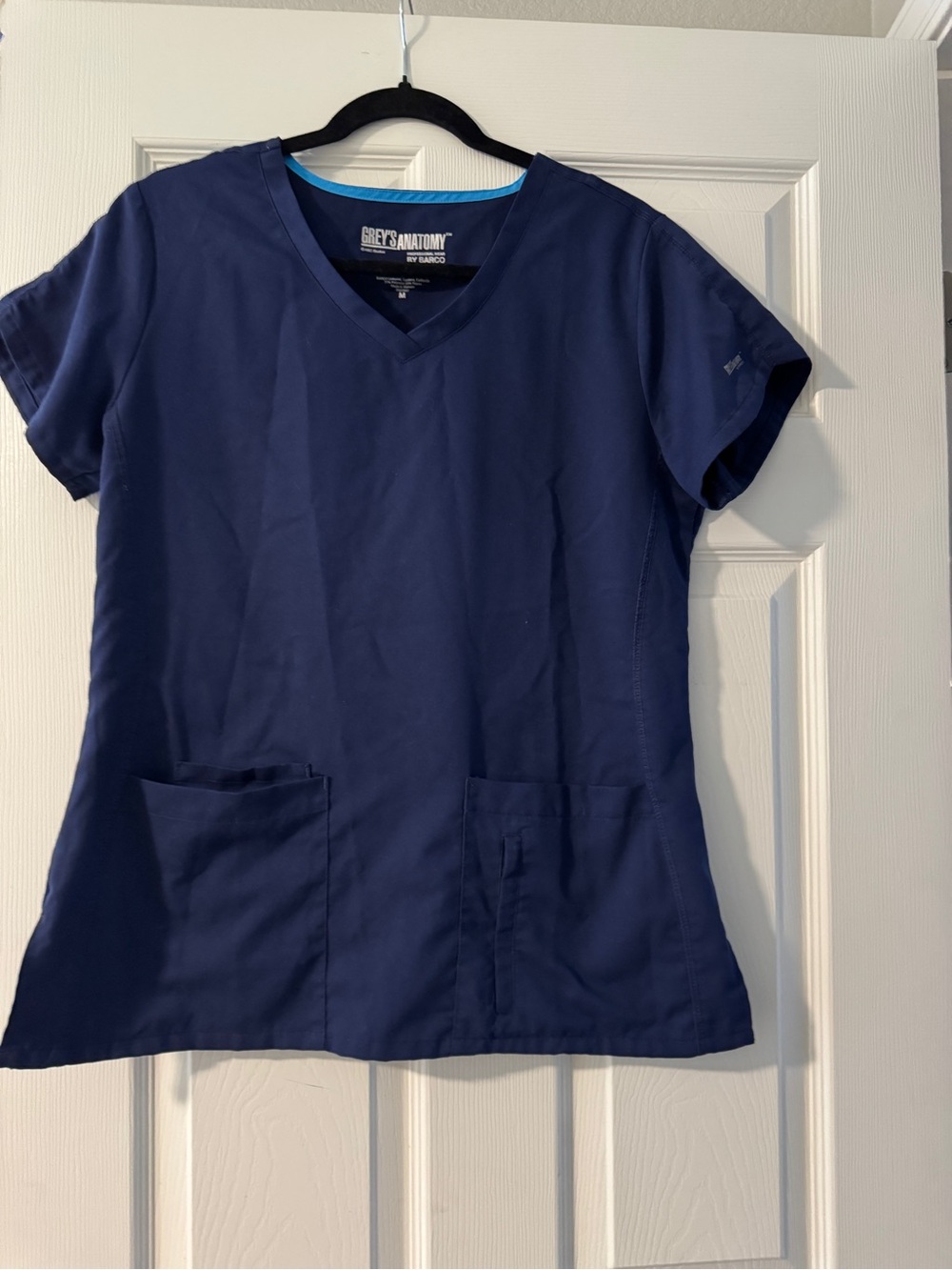 Grey's Anatomy Navy V-Neck Short Sleeve Scrub Top